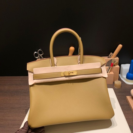 エルメスバーキン 30センチトゴ Togo U8/Bronze Dore ブロンズドレゴールド金具 birkin30-050 全手縫い