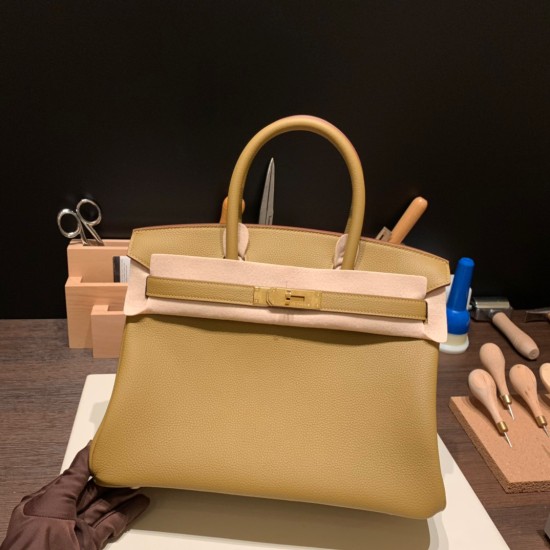 エルメスバーキン 30センチトゴ Togo U8/Bronze Dore ブロンズドレゴールド金具 birkin30-050 全手縫い