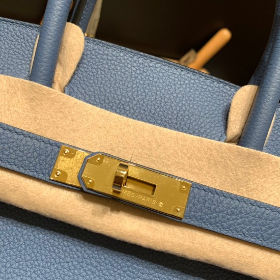 エルメスバーキン 30センチトゴ Togo R2/Blue Agate ブルーアガットゴールド金具 birkin30-052 全手縫い