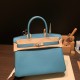 エルメスバーキン 30センチトゴ Togo 7B/Turquoise Blue  ターコイズシルバー金具 birkin30-054 全手縫い