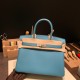 エルメスバーキン 30センチトゴ Togo 7B/Turquoise Blue  ターコイズシルバー金具 birkin30-054 全手縫い