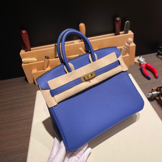 エルメスバーキン 30センチトゴ Togo 7T/Blue Electric ブルーエレクトリックゴールド金具 birkin30-069 全手縫い