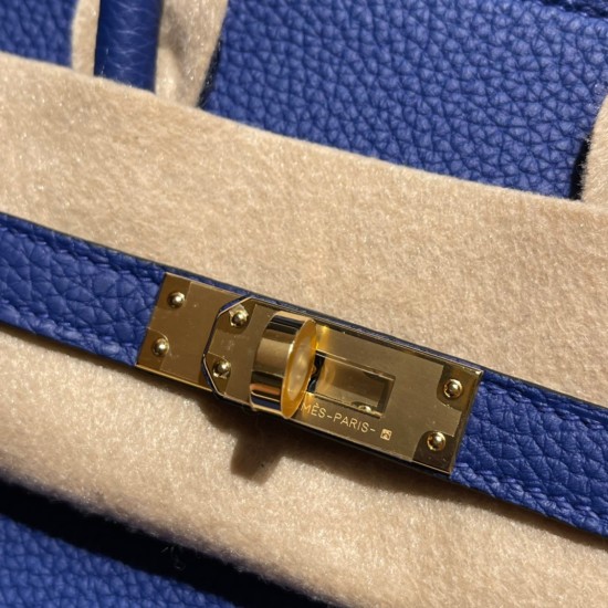 エルメスバーキン 30センチトゴ Togo 7T/Blue Electric ブルーエレクトリックゴールド金具 birkin30-069 全手縫い