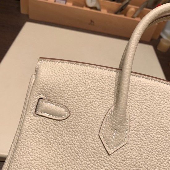 エルメスバーキン 30センチトゴ Togo 81/Gris Tourterelleトゥルティエールグレーゴールド金具 birkin30-073 全手縫い