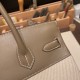 エルメスバーキン 30センチスイフト swift & Canvas18/Étoupe Grey (Étoupe)  エトゥープシルバー金具 birkin30-085 全手縫い