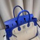 エルメスバーキン 35センチ スイフト swift 7T/Blue Electric ブルーエレクトリック シルバー金具  birkin35-010 全手縫い