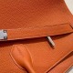 バーキン 40 Birkin40cm 93 /Orange オレンジ/シルバー金具  トゴ togo，全手縫い