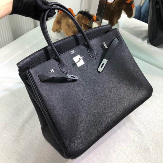 バーキン 40 Birkin40cm  89/ Black (Noir) ブラックトゴ togoシルバー金具  全手縫い