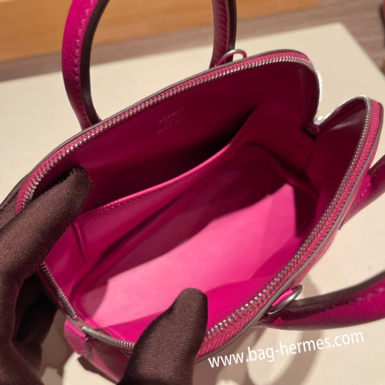 エルメス ボリード ミニ  HERMES Bolide 1923 Miniエバーカラー ローズパープル L3 /Rose Purple   シルバー金具  bolide-mi004 全手縫い