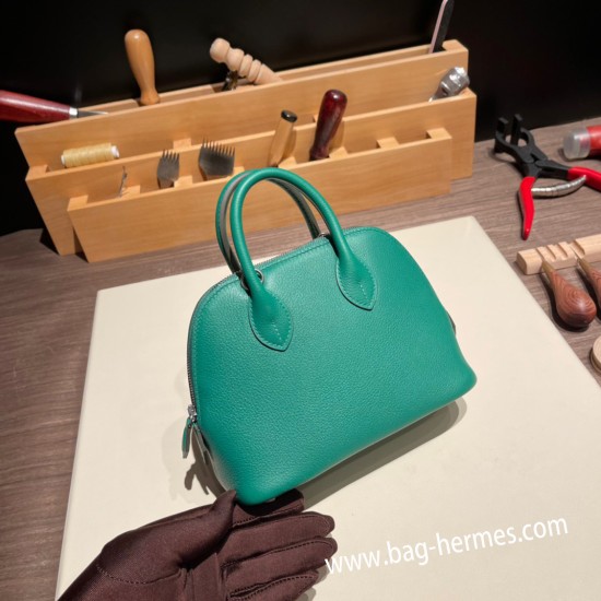 エルメス ボリード ミニ  HERMES Bolide 1923 Miniエバーカラー ヴェールヴェルティゴ U4 /Vert Vertigo   シルバー金具  bolide-mi007 全手縫い