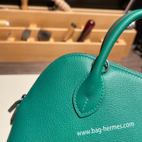 エルメス ボリード ミニ  HERMES Bolide 1923 Miniエバーカラー ヴェールヴェルティゴ U4 /Vert Vertigo   シルバー金具  bolide-mi007 全手縫い