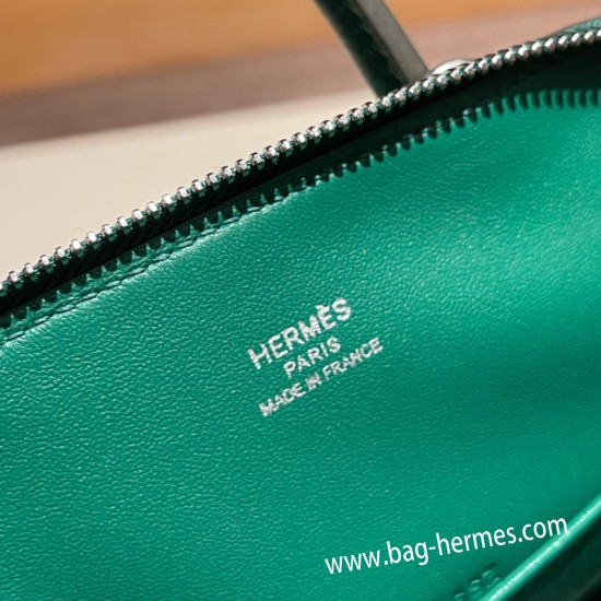 エルメス ボリード ミニ  HERMES Bolide 1923 Miniエバーカラー ヴェールヴェルティゴ U4 /Vert Vertigo   シルバー金具  bolide-mi007 全手縫い