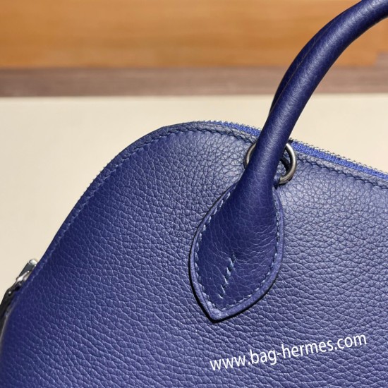 エルメス ボリード ミニ  HERMES Bolide 1923 Miniエバーカラー ブルーサフィール 73 /Blue Saphir   ゴールド金具  bolide-mi010 全手縫い