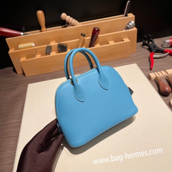 エルメス ボリード ミニ  HERMES Bolide 1923 Miniエバーカラー ブルーノール P3 /Blue du Nord   ゴールド金具  bolide-mi011 全手縫い