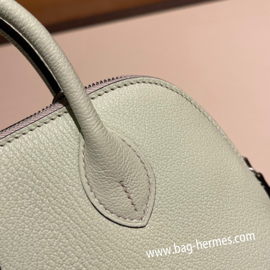 エルメス ボリード ミニ  HERMES Bolide 1923 Miniシェブルミゾル  Chevre ヴェールフィズ 0S vertdeau   シルバー金具  bolide-mi021 全手縫い