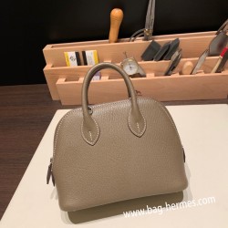 エルメス ボリード ミニ  HERMES Bolide 1923 Miniシェブルミゾル  Chevre グリエレファント 8C/ Elephant Grey   シルバー金具  bolide-mi026 全手縫い