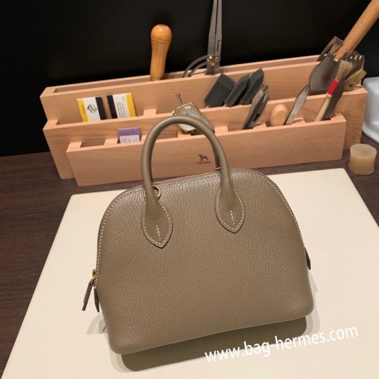 エルメス ボリード ミニ  HERMES Bolide 1923 Miniシェブルミゾル  Chevre グリエレファント 8C /Elephant Grey   ゴールド金具  bolide-mi027 全手縫い