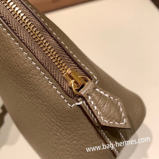 エルメス ボリード ミニ  HERMES Bolide 1923 Miniシェブルミゾル  Chevre グリエレファント 8C /Elephant Grey   ゴールド金具  bolide-mi027 全手縫い