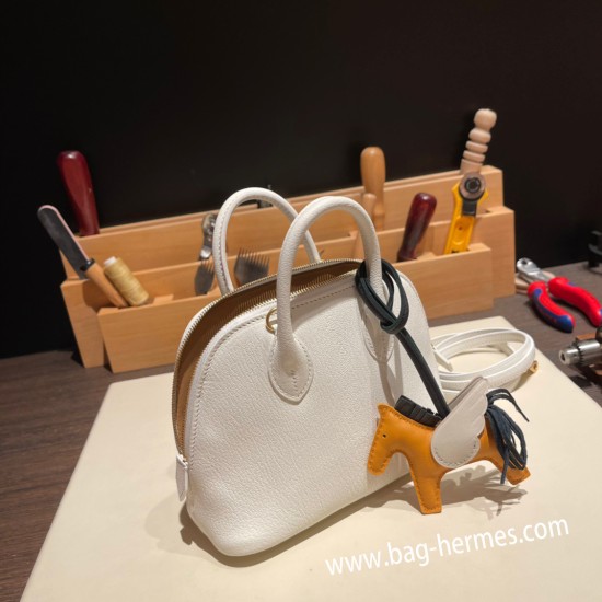 エルメス ボリード ミニ  HERMES Bolide 1923 Miniシェブルミゾル  Chevre ビスキュイ4B /Biscuit   ゴールド金具  bolide-mi030 全手縫い