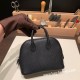 エルメス ボリード ミニ  HERMES Bolide 1923 Miniシェブルミゾル  Chevre ブラック 89 /Black (Noir)   シルバー金具  bolide-mi032 全手縫い