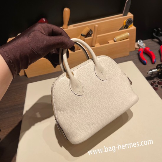 エルメス ボリード ミニ  HERMES Bolide 1923 Miniシェブルミゾル  Chevre ナタI2 /Nata   ゴールド金具  bolide-mi035 全手縫い