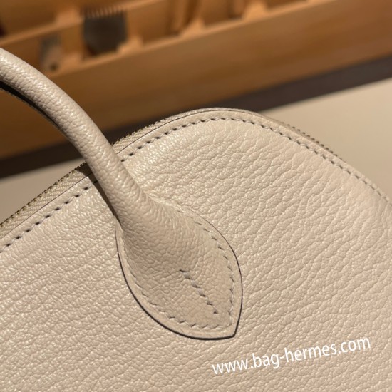 エルメス ボリード ミニ  HERMES Bolide 1923 Miniシェブルミゾル  Chevre ナタI2 /Nata   ゴールド金具  bolide-mi035 全手縫い