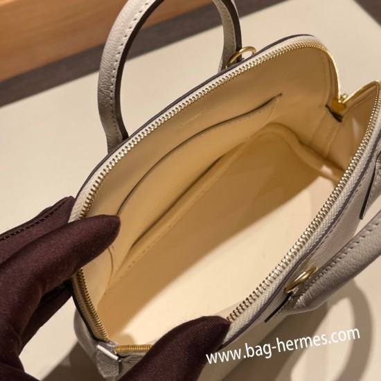 エルメス ボリード ミニ  HERMES Bolide 1923 Miniシェブルミゾル  Chevre ナタI2 /Nata   ゴールド金具  bolide-mi035 全手縫い