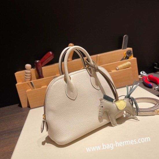 エルメス ボリード ミニ  HERMES Bolide 1923 Miniシェブルミゾル  Chevre ナタI2 /Nata   ゴールド金具  bolide-mi035 全手縫い