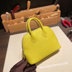 エルメス ボリード ミニ  HERMES Bolide 1923 Miniシェブルミゾル  Chevre ライム 9R/Lime   ゴールド金具  bolide-mi036 全手縫い