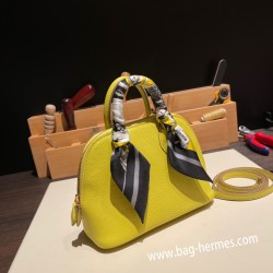 エルメス ボリード ミニ  HERMES Bolide 1923 Miniシェブルミゾル  Chevre ライム 9R/Lime   ゴールド金具  bolide-mi036 全手縫い