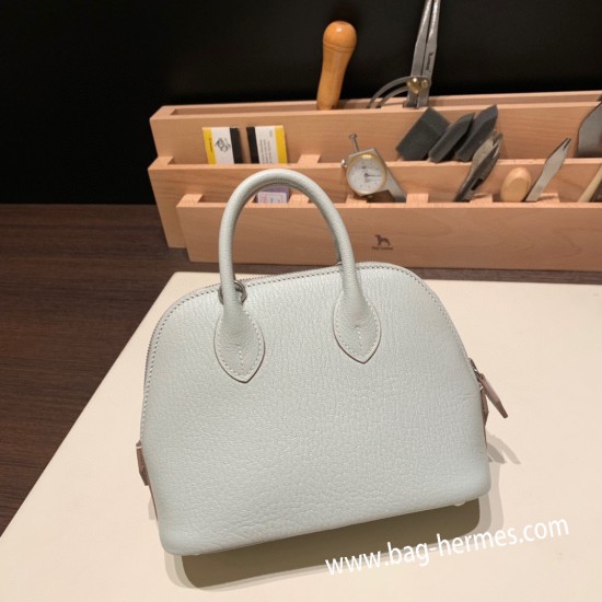 エルメス ボリード ミニ  HERMES Bolide 1923 Miniシェブルミゾル  Chevre  80 /Pearl Grey パールグレー シルバー金具  bolide-mi045 全手縫い