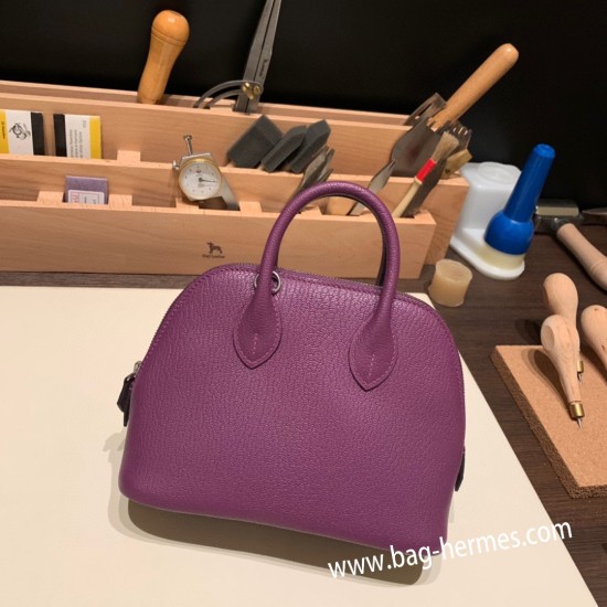 エルメス ボリード ミニ  HERMES Bolide 1923 Miniシェブルミゾル  Chevre  P9 /Anemone アネモネ シルバー金具  bolide-mi048 全手縫い