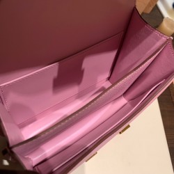 エルメス コンスタンス  ミニ ヴォーエプソン モーヴシルベストル X9 /Mauve Sylvestre ゴールド金具  constance19-047 全手縫い