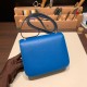 エルメス コンスタンス  ミニ ヴォーエプソン ブルードプリュス 7P /Blue de Presse シルバー金具  constance19-072 全手縫い