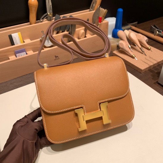 エルメス コンスタンス  HERMES Constance Ⅲ Mini ミニ ヴォーエプソン 37/Gold ゴールド  全手縫い ゴールド金具