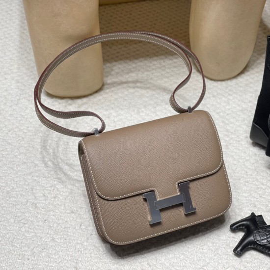 エルメス コンスタンス  HERMES Constance Ⅲ Mini ミニ ヴォーエプソン 8C/Elephant Grey グリエレファント シルバー金具 全手縫い