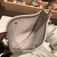 エルメス エヴリンアマゾンTPM Mini Evelyn  トリヨンクレマンス Clemence パールグレー 80 /Pearl Grey ゴールド金具 Mini Evelyn--061 全手縫い