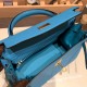 エルメス ケリー25cm togo トゴ  ターコイズ 7B /Turquoise Blue シルバー金具  kelly25-038 全手縫い