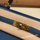 エルメス ケリー25cm 外縫い ヴォーエプソン Epsom  ディープブルー S4 /Deep Blue ゴールド金具  kelly25-082 全手縫い