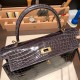 エルメス ケリー 32 Kelly 32cm Crocodile Niloticus グラファイト 88/ Graphite ゴールド金具  kelly32-008 全手縫い