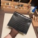 エルメス ケリーダンス Kelly Dance  Matte Alligator Crocodile  ブラック 89 /Black シルバー金具  kellydanse-002 全手縫い