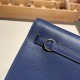 エルメス ケリーダンス Kelly Dance evercolor エバーカラー ブルーサフィール 73 /Blue Saphir & 71 /Blue France シルバー金具  kellydanse-019 全手縫い