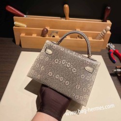 エルメスケリーミニ Kelly bag miniMini Kelly New stock  リザードナチュラ オンブレ 1B/Ombre ゴールド金具   kellymini-001 全手縫い