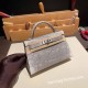 エルメスケリーミニ Kelly bag miniMini Kelly New stock  リザードナチュラ オンブレ 1B/Ombre シルバー金具 kellymini-002 全手縫い