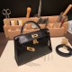 エルメスケリーミニ Kelly bag miniMini Kelly New stock  リザードナチュラ ブラック 89 /Black (Noir) ゴールド金具   kellymini-005 全手縫い