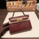 エルメスケリーミニ Kelly bag miniMini Kelly New stock  リザードナチュラ ボルドー 57 /Bordeaux ゴールド金具   kellymini-006 全手縫い