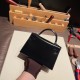 エルメスケリーミニ Kelly bag miniMini Kelly New stock  box  ボックスカーフ ブラック 89/ Black (Noir) シルバー金具 kellymini-008 全手縫い