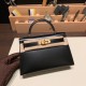 エルメスケリーミニ Kelly bag miniMini Kelly New stock  box  ボックスカーフ ブラック 89/ Black ゴールド金具   kellymini-012 全手縫い