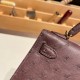 エルメスケリーミニ Kelly bag miniMini Kelly New stock  オーストリッチ ostrich エベーヌ 46 /Ebene ゴールド金具   kellymini-015 全手縫い