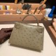 エルメスケリーミニ Kelly bag miniMini Kelly New stock  オーストリッチ ostrich セージ Q1 /Sauge    ゴールド金具 kellymini-027 全手縫い